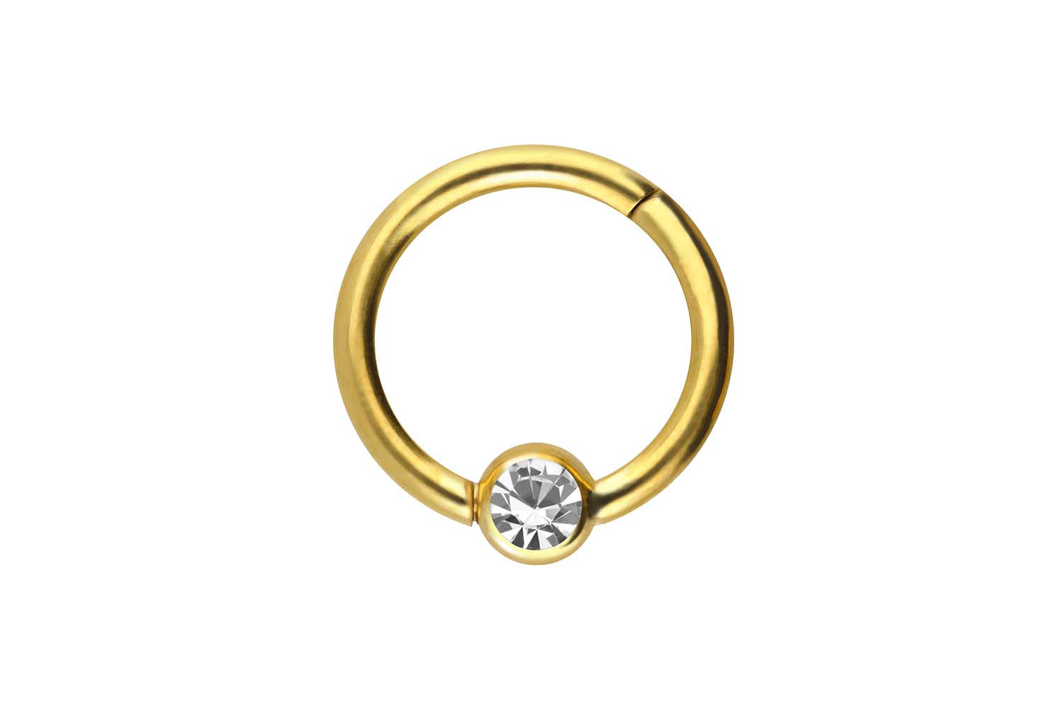Titan Segmentring Clicker Piercing KRISTALL
